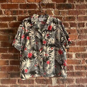 Tropical print short sleeve shirt